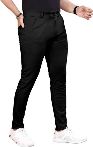 BACARDO Slim Fit Men Black Trousers