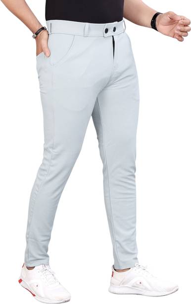 BACARDO Slim Fit Men Grey Trousers