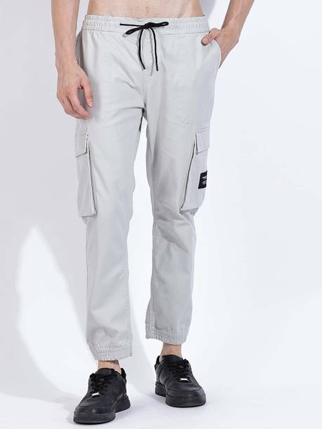Men Slim Fit Multicolor Cotton Blend Trousers