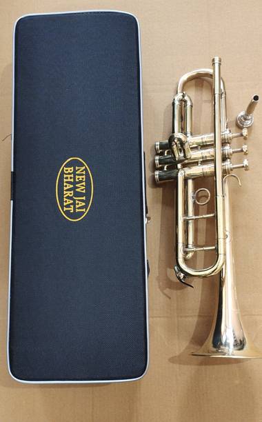 new jaibharat musicals trumpet bb nd(nadirali) model gold with hardcase Bb Trumpet