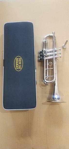 new jaibharat musicals trumpet bb nd(nadirali) model silver with hardcase Bb Trumpet
