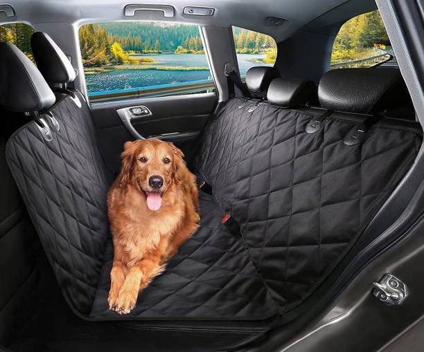 lukzer Travel Hammock Dog Back Seat Cover with Seat Anchors from Pet Hairs & Scratches Trunk Mat Liner