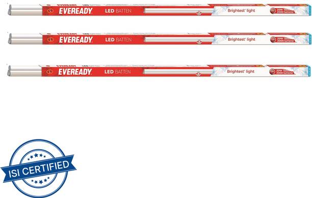 EVEREADY 20W 4ft T5 LED Batten pack of 3 U combo 6000k cool day white light combo Straight Linear LED Tube Light