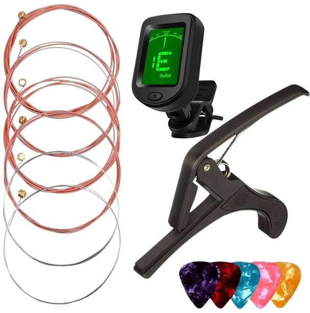 IMAGINEA Acoustic Guitar Tuner Capo String with Pick Guitar Accessories Combo for Guitar Automatic Digital Tuner