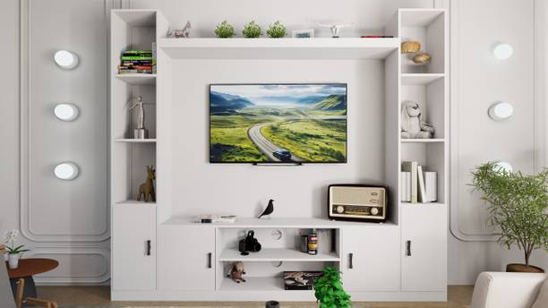 raywud Elavora Frosty White Engineered Wood TV Entertainment Unit