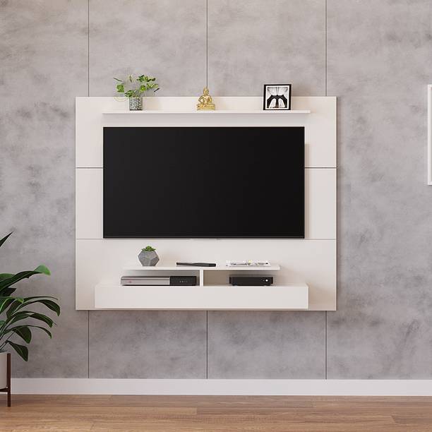 WOODWIDER Reagon Wall Hanging TV Stand Unit Cabinet Rack 55", Engineered Wood TV Entertainment Unit