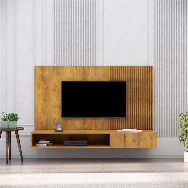 Hexa Red TV Unit for Living Room, Bedroom Unit Cabinet Ideal for TV Upto 30 to 65" Engineered Wood TV Entertainment Unit