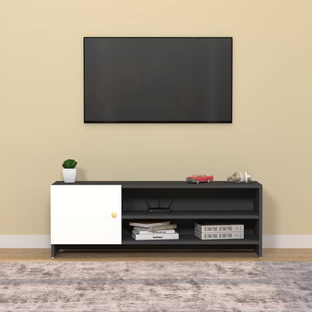 Flipkart Perfect Homes Modern Engineered Wood TV Unit with Open & Closed Storage for Living Room Engineered Wood TV Entertainment Unit