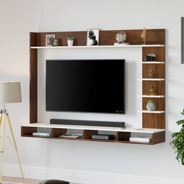 BLUEWUD Primax Grande TV Unit with Storage Shelves for Decor Display Upto 50 Inches Engineered Wood TV Entertainment Unit