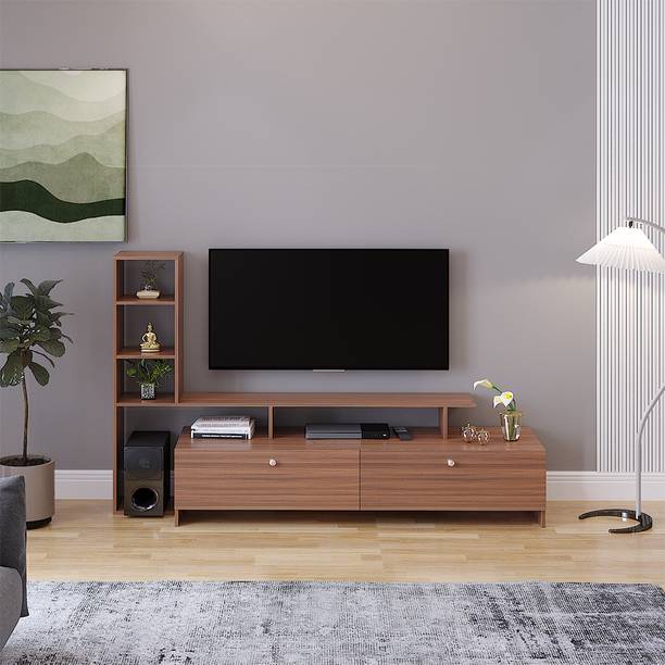 FURNEASER Ameya TV Table, LED Cabinet, Stand for 43 inch TV, Engineered Wood TV Entertainment Unit