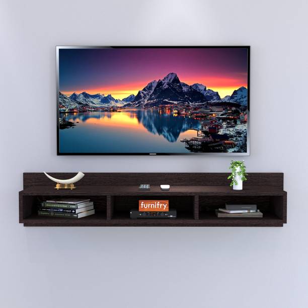 Furnifry Wooden Wall Mounted Floating TV Stand/TV Entertainment Unit/TV Cabinet/ Engineered Wood TV Entertainment Unit