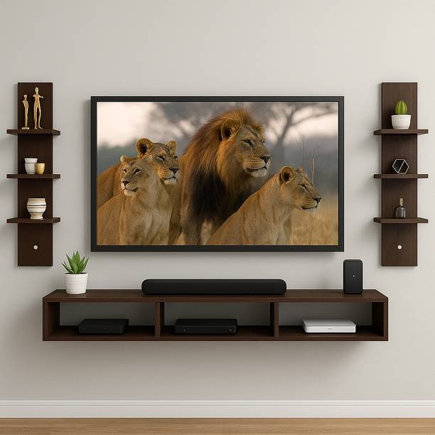 Decorbuy TV Cabinet for Bedroom in 32 inch LCD Cabinet for Living room Engineered Wood TV Entertainment Unit