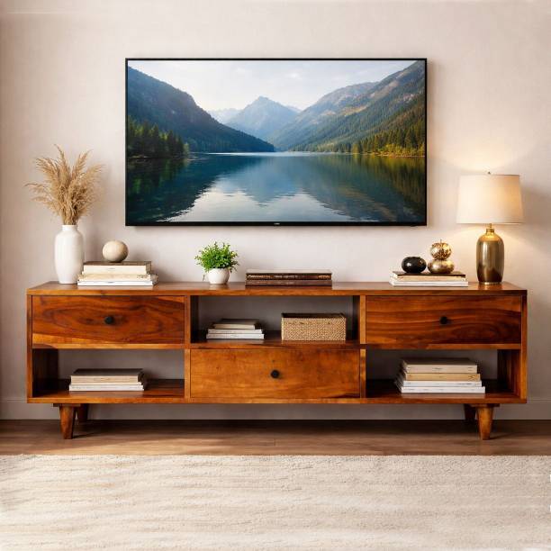 FLYWOOD SCB-1438 Solid Wood TV Entertainment Unit