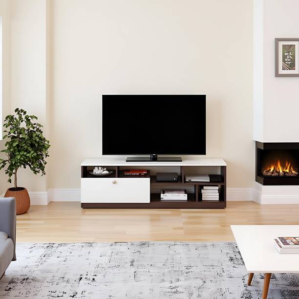 FURNEASER Dubliss Tv Unit with Door | TV Cabinet | TV Table | TV Stand | Engineered Wood TV Entertainment Unit