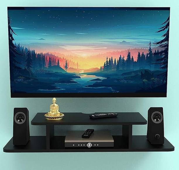 Adi Art Decore Wooden Floating TV Entertainment Unit Wall Stand for Set Top Box stand. Engineered Wood TV Entertainment Unit