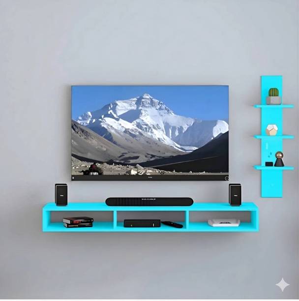 bhartiye enterprises Modern Floating TV Cabinet Wall Shelf Unit for Living Room, Bedroom & Office Engineered Wood TV Entertainment Unit