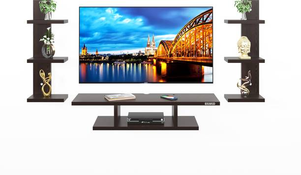 ERAWUD Setup Box Stand and Wall Shelf, Living Room (Up to 32 INCH TV) Engineered Wood TV Entertainment Unit