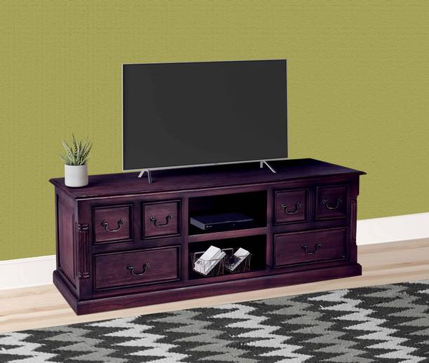 APRODZ Solid Wood TV Entertainment Unit