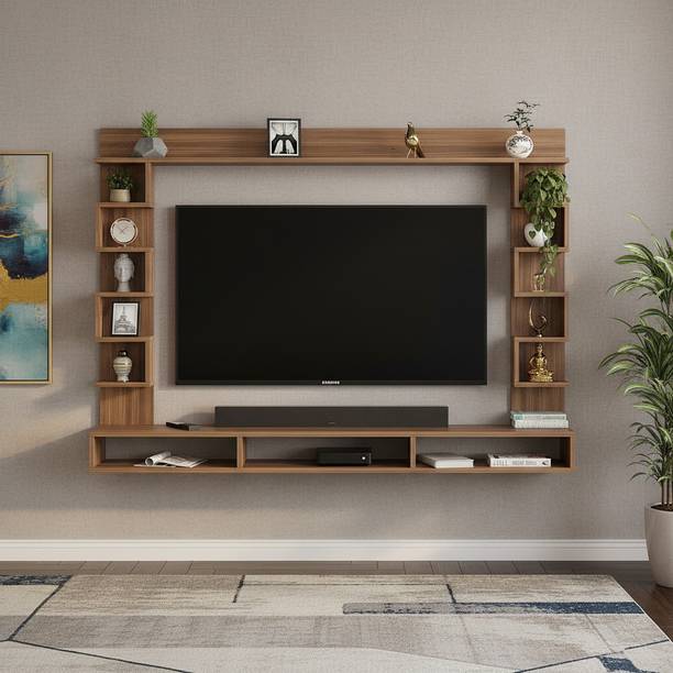 FURNEASER Cabiar TV Entertainment Units 55" Wall Cabinet, Stand, Rack, Shelf, Engineered Wood TV Entertainment Unit
