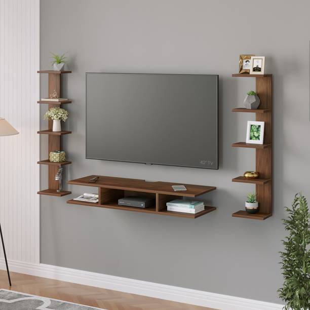 BLUEWUD Estoye Standard Multi Storage Shelves for Decor Display Engineered Wood TV Entertainment Unit