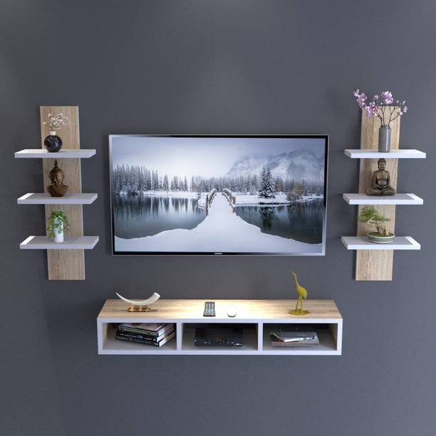 icrush Tv and entertainment unit for 32 inches LED TV (Oak white) Engineered Wood TV Entertainment Unit