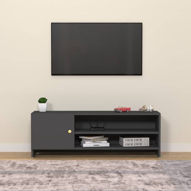 Flipkart Perfect Homes Modern Engineered Wood TV Unit with Open & Closed Storage for Living Room Engineered Wood TV Entertainment Unit