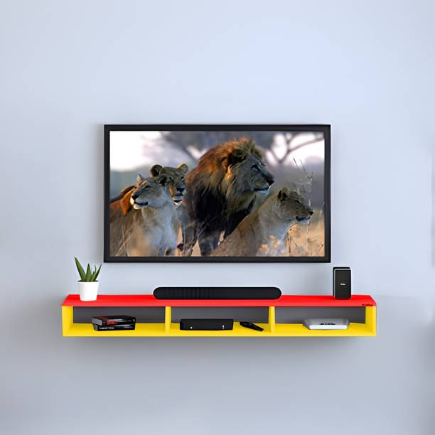Livster Modern Wooden MDF TV Unit with Storage Cabinets and Shelves Engineered Wood TV Entertainment Unit
