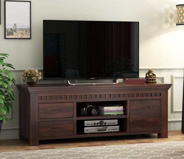 AMBICA WOODMART Solid Sheesham Wood TV Entertainment Unit For Home\Office Area, Solid Wood TV Entertainment Unit