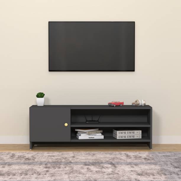 Divysa Modern Engineered Wood TV Unit with Open & Closed Storage for Living Room Engineered Wood TV Entertainment Unit