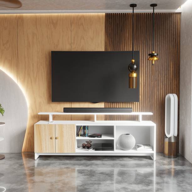 Divysa Modern TV Unit Cabinet with Storage for Living Room Furniture Engineered Wood TV Entertainment Unit