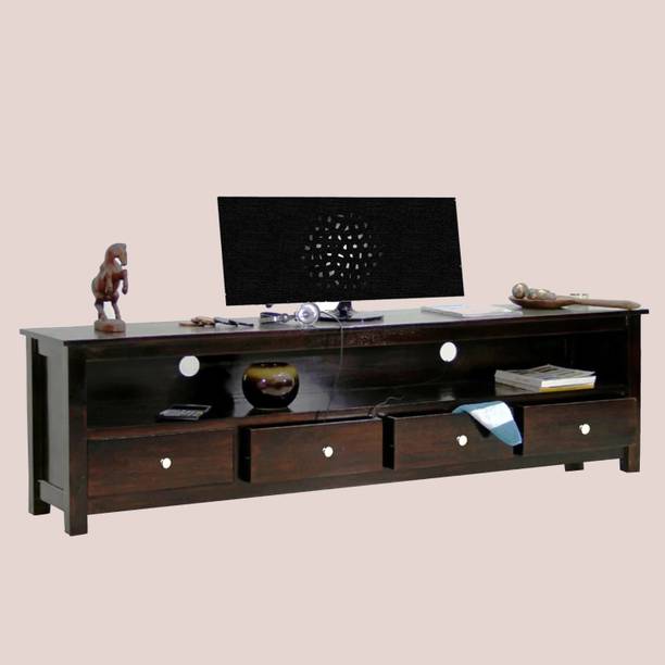 RD SOLID WOOD Sheesham Wood Four Drawer Solid Wood TV Entertainment Unit