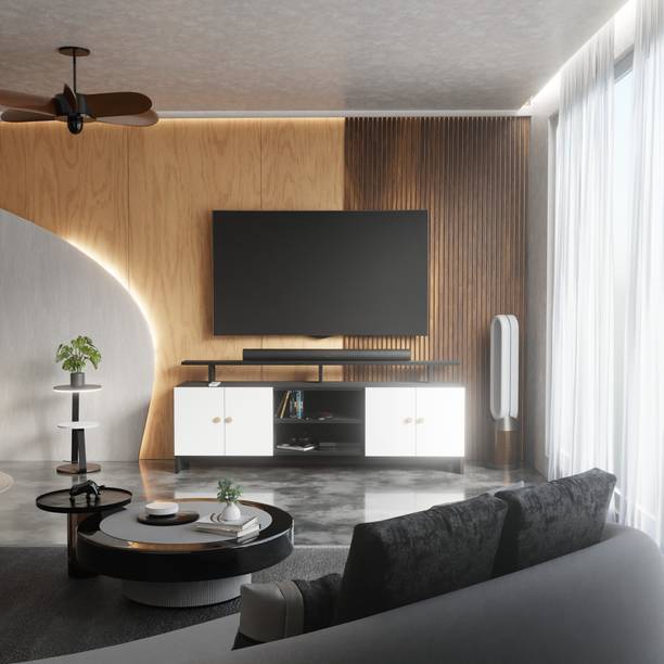 Flipkart Perfect Homes TV Stand Table for Living Room | TV Unit Cabinet Furniture for Home |Living room Engineered Wood TV Entertainment Unit