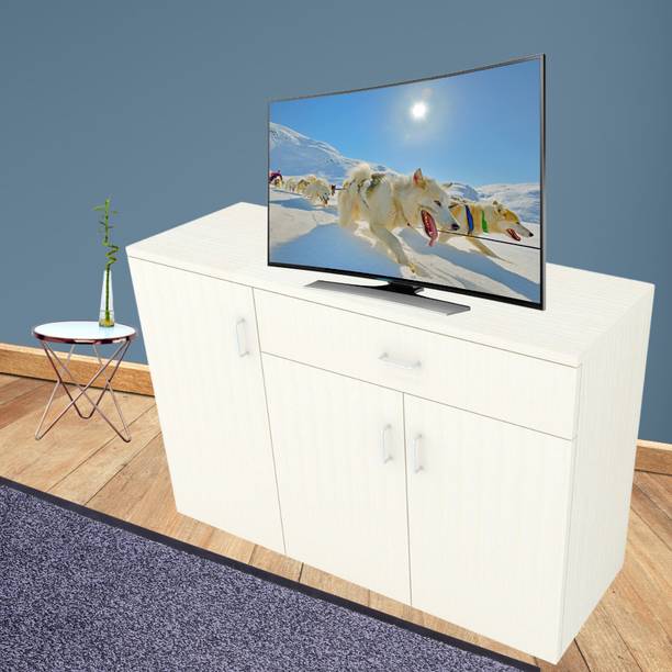 SPECIALITY PANELS TV Unit With Storage Shelves & Drawer for Storage Upto 45 Inches Free Assembly Engineered Wood TV Entertainment Unit