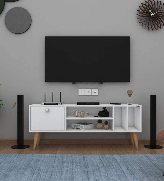 ANIKAA Vista Floor Stand TV Unit Engineered Wood TV Entertainment Unit