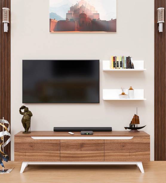 Spyder Craft Matte Finished Tv Unit stand Cabinet With Storage Engineered Wood TV Entertainment Unit
