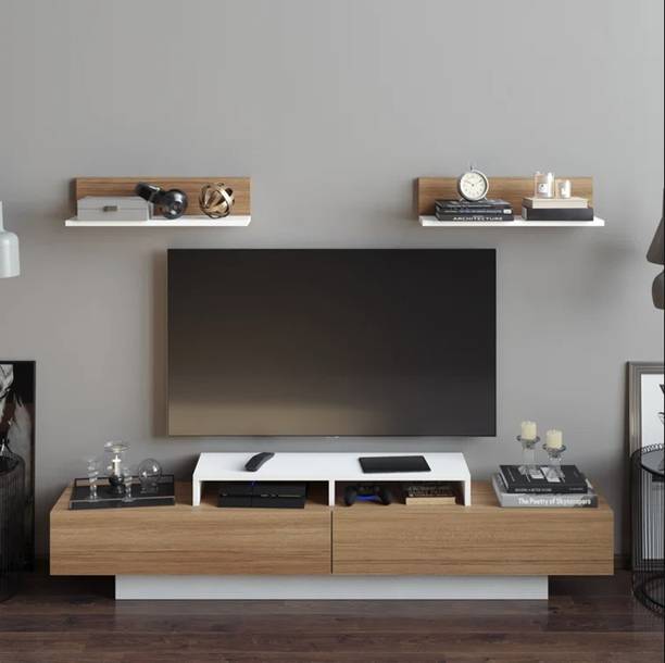FURNEASER Orian TV Stand | LED Cabinet | TV Table | Engineered Wood TV Entertainment Unit