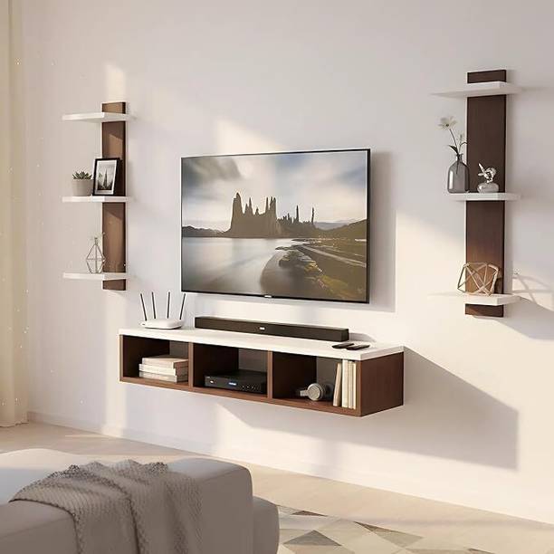ESTANTERIA Wall Mounted ,TV Cabinet for Wall, TV Stand for Wall, TV Stand Unit Wall Shelf Engineered Wood TV Entertainment Unit