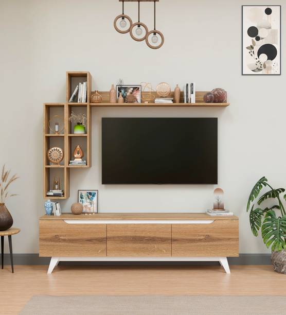 Spyder Craft Matte Finished Tv stand With Storage TV Unit cabinet Engineered Wood TV Entertainment Unit