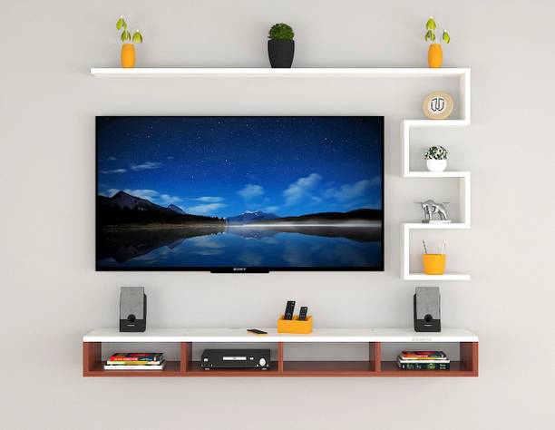 ERAWUD Wall Mount TV Entertainment Unit Engineered Wood TV Entertainment Unit