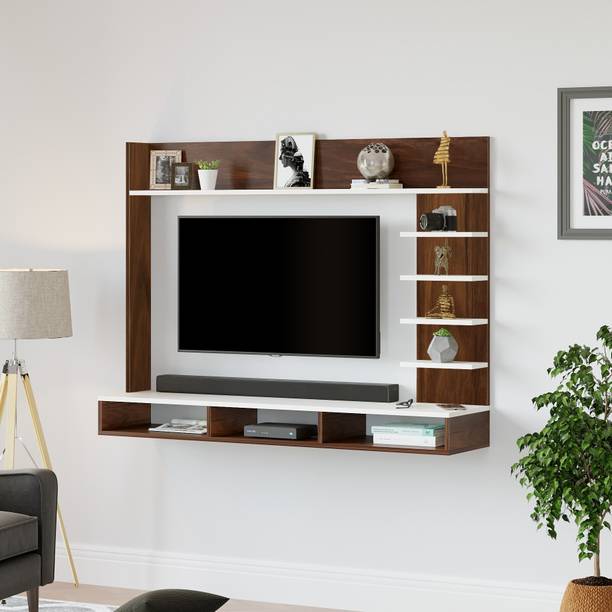BLUEWUD Primax Grande TV Unit with Storage Shelves for Decor Display Upto 42 Inches Engineered Wood TV Entertainment Unit
