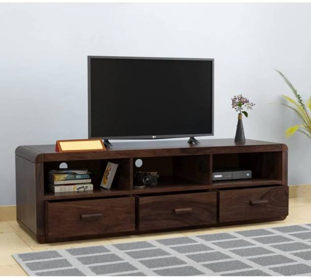 CRAFTWHIZ Tv Unit for Living Room Solid Wood TV Entertainment Unit