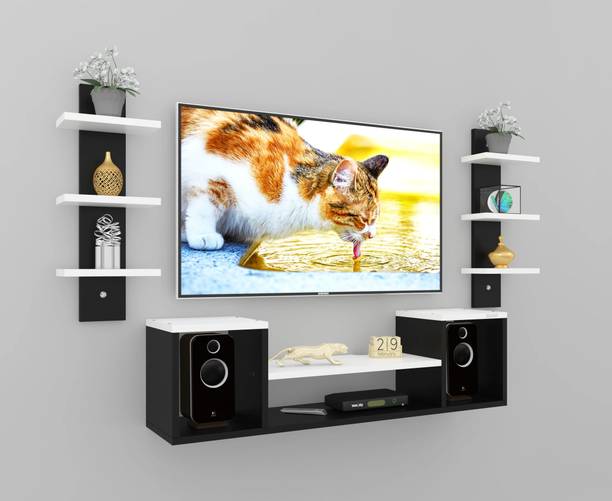 MACWUD Nicco Engineered Wood Wall Mount TV Entertainment Unit Engineered Wood TV Entertainment Unit