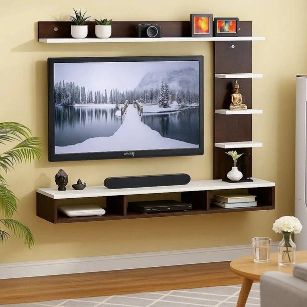 HAPY HAVEN Engineered Wood Wall Mount TV Unit/TV Stand/TV Cabinet Engineered Wood TV Entertainment Unit