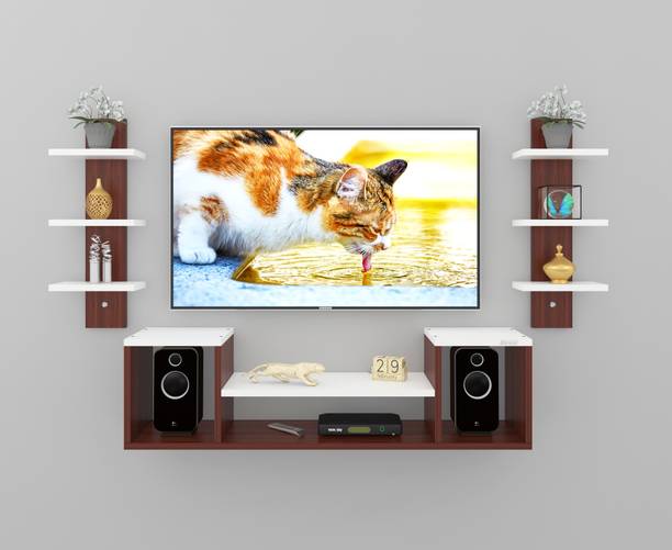 MACWUD Nicco Engineered Wood Wall Mount TV Entertainment Unit Engineered Wood TV Entertainment Unit