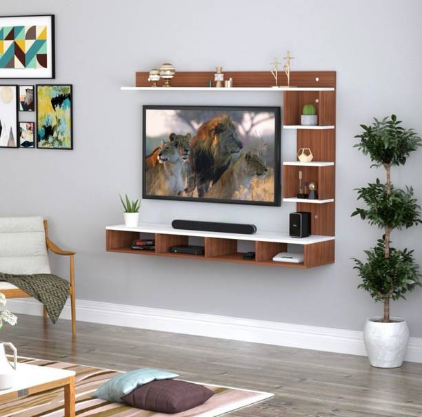 DIY HOME 52 inches Wall Mount TV Unit/TV Stand/TV Cabinet Engineered Wood TV Entertainment Unit