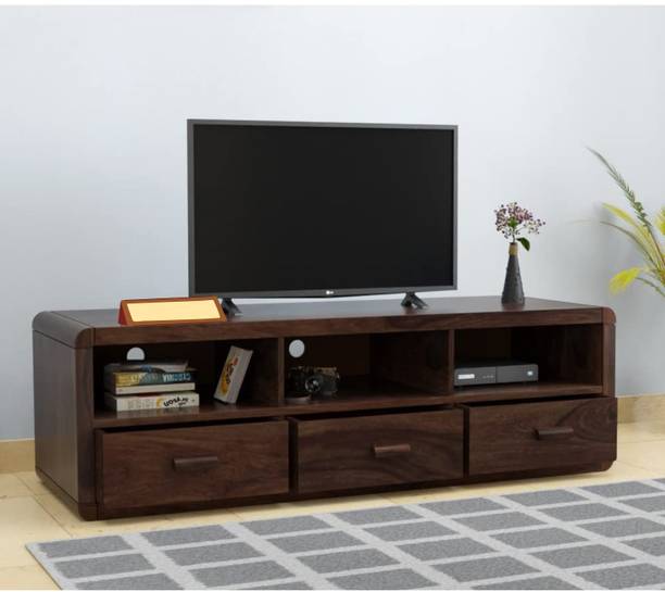CRAFTWHIZ Tv Unit for Living Room Solid Wood TV Entertainment Unit