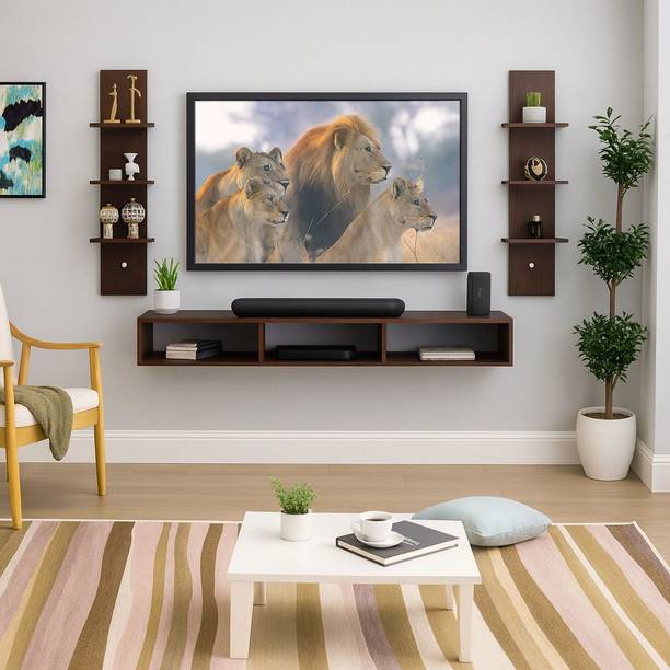 Decorbuy Decorbuy Tv Cabinet Suitable for all Size of LCD's | Modern LED Unit| Engineered Wood TV Entertainment Unit