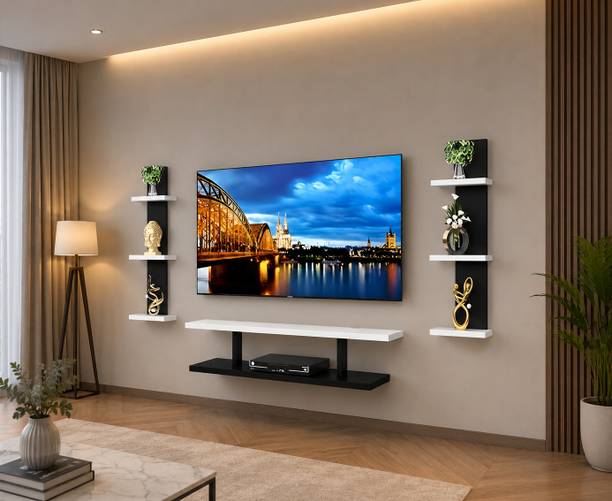Artival Crafts Space Saving Wall Mounted TV Cabinet Engineered Wood TV Entertainment Unit