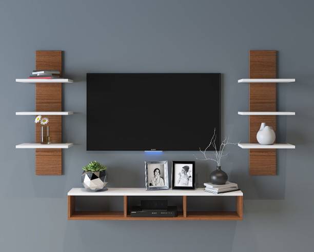 Furnifry Wooden TV Entertainment Unit/TV Cabinet for Wall/Set Top Box Holder for Home/ Engineered Wood TV Entertainment Unit