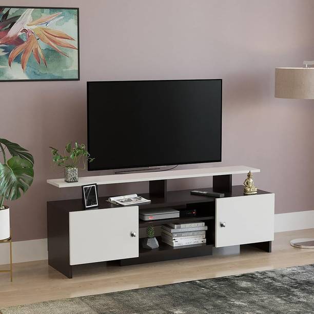 FUNLOOF Kashvi Engineered Wood Tv Unit for Living Room Floor Standing Tv Cabinet Engineered Wood TV Entertainment Unit